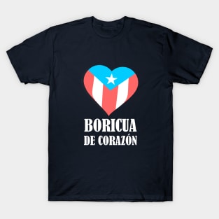 Boricua Flag Heart Text T-Shirt